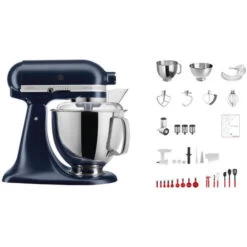 KitchenAid Swiss Anniversary Set KSM200 Bleu Foncé - Robot De Cuisine