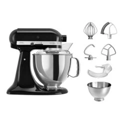 KitchenAid Robot Artisan Noir 5KSM175PS Avec Accessoires Supplémentaires