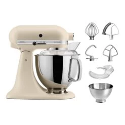 KitchenAid Robot Artisan Crème 5KSM175PS Avec Accessoires Supplémentaires