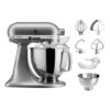 KitchenAid Robot Artisan Gris Argent 5KSM175PS Avec Accessoires Supplémentaires -Appareils De Cuisine KitchenAid 761004 0 7 Robot artisan gris argent 5KSM175PS avec accessoires supplementaires Kitchenaid