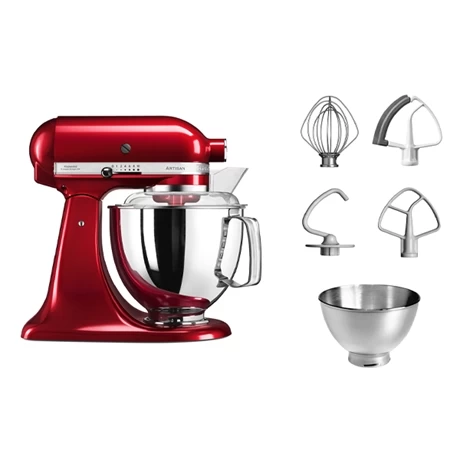 KitchenAid Robot Pâtissier Artisan à Tête Inclinable 4,8 L 300 W Rouge Pomme D'amour 5KSM175PSECA