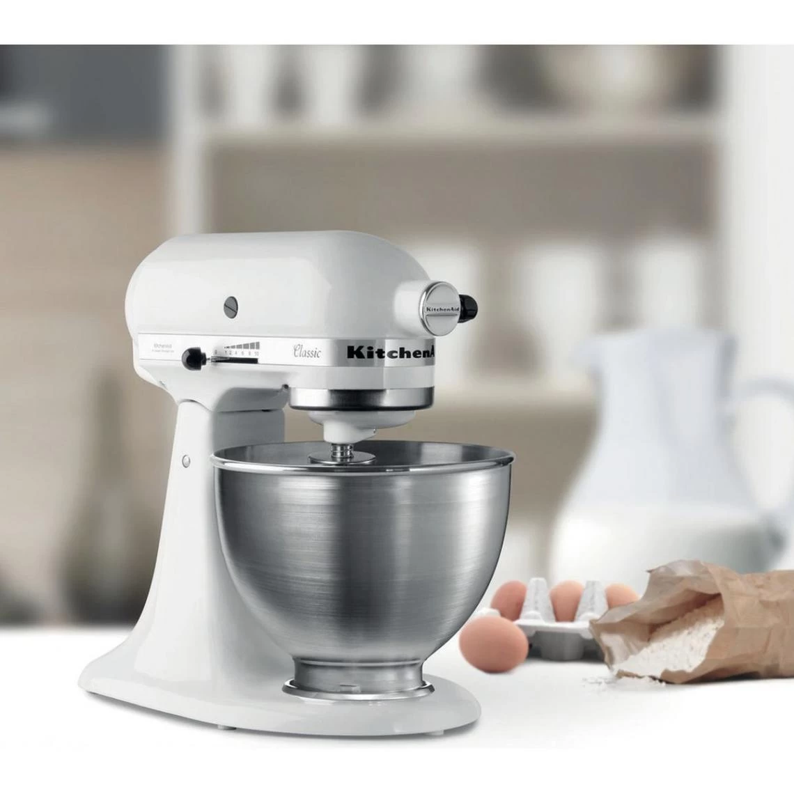 KitchenAid Robot Pâtissier à Tête Inclinable 4.3 Litres - Blanc + Hachoir Kitc... 10 KitchenAid Robot Pâtissier à Tête Inclinable 4.3 Litres - Blanc + Hachoir Kitc... – Image 8