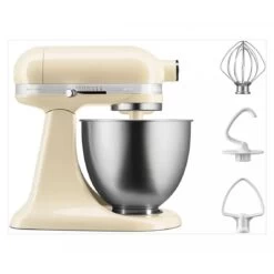 KitchenAid Robot Pâtissier Mini 3,3L - Crème -Appareils De Cuisine KitchenAid robot patissier mini meringue 3 3l creme 3 1140x1140